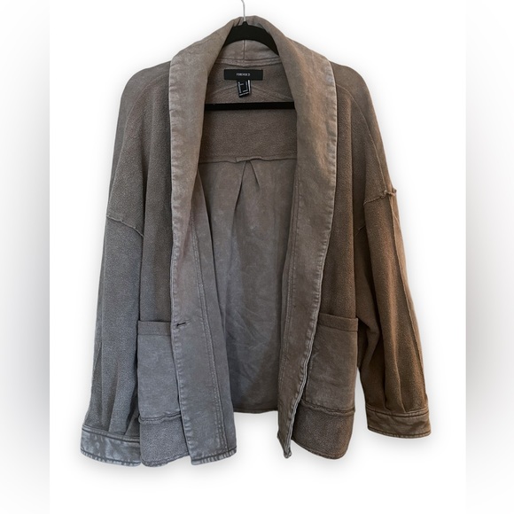 Open Front Distressed Washed Cardigan - Picture 1 of 3